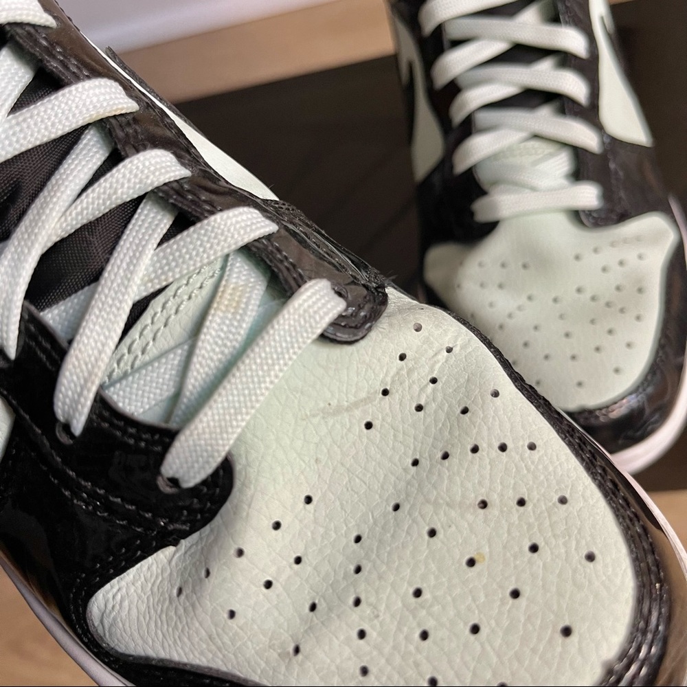 Nike | Dunk High SE Leather Sneakers In Black & Mint Green Sz: 7.5 - Picture 12 of 12